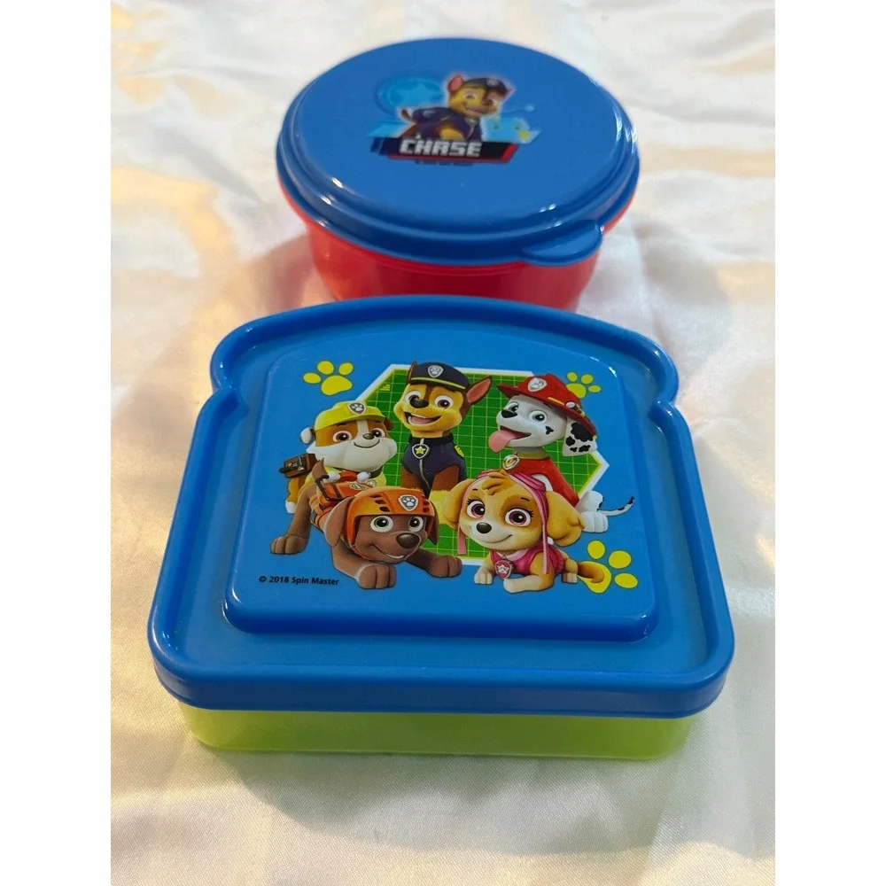 Paw Patrol Sandwich and Snack Container Set Zak Designs Blue Green Red BPA Free